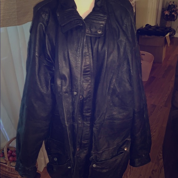 Stefano Men’s Leather Jacket with Nylon Lining SZL - Picture 1 of 6